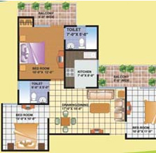 3BHK + 2 Toilet